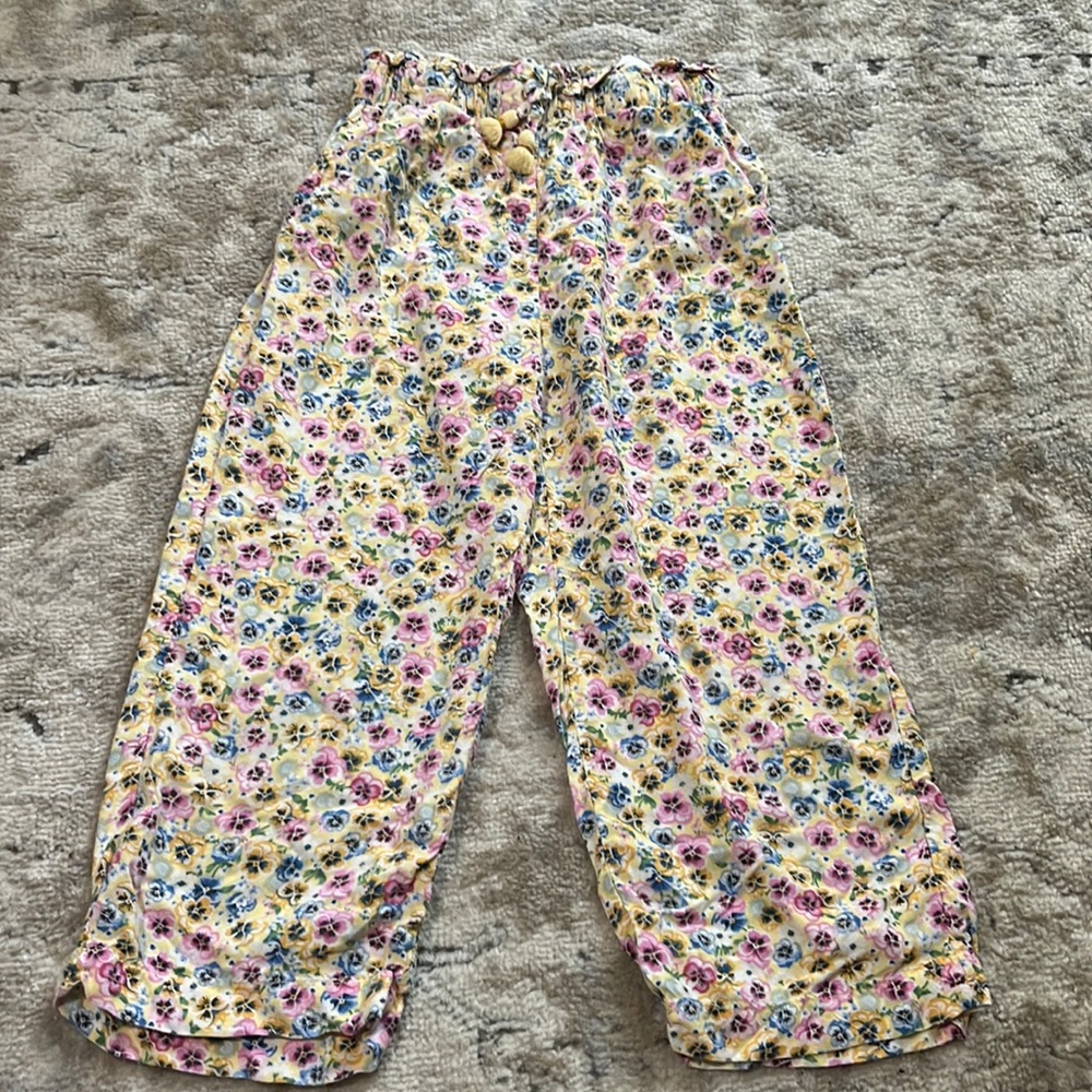 H&M girls floral pants size 6-7